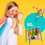 90% commerce 10%ventes en ligne