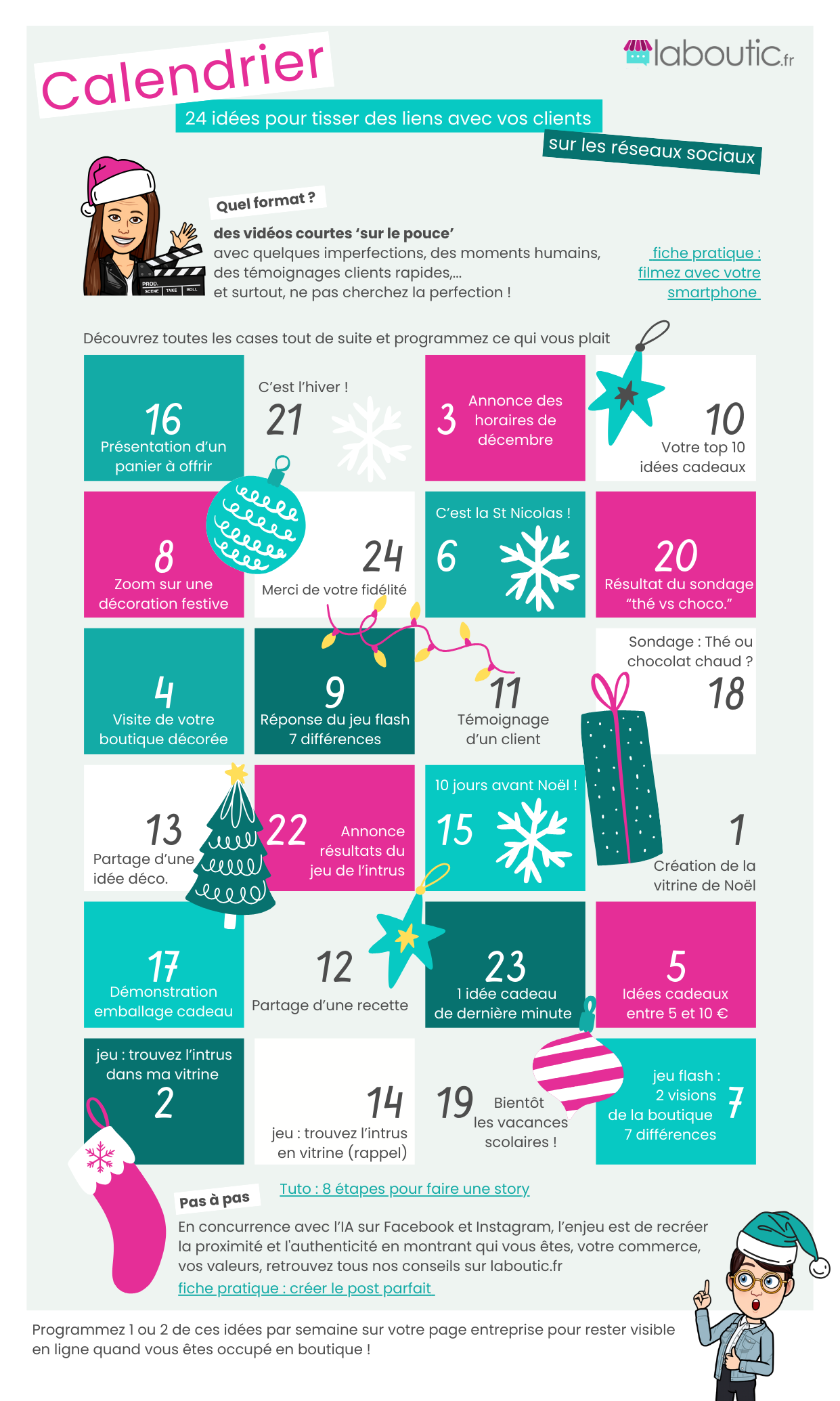 calendrier 24 idées à tester